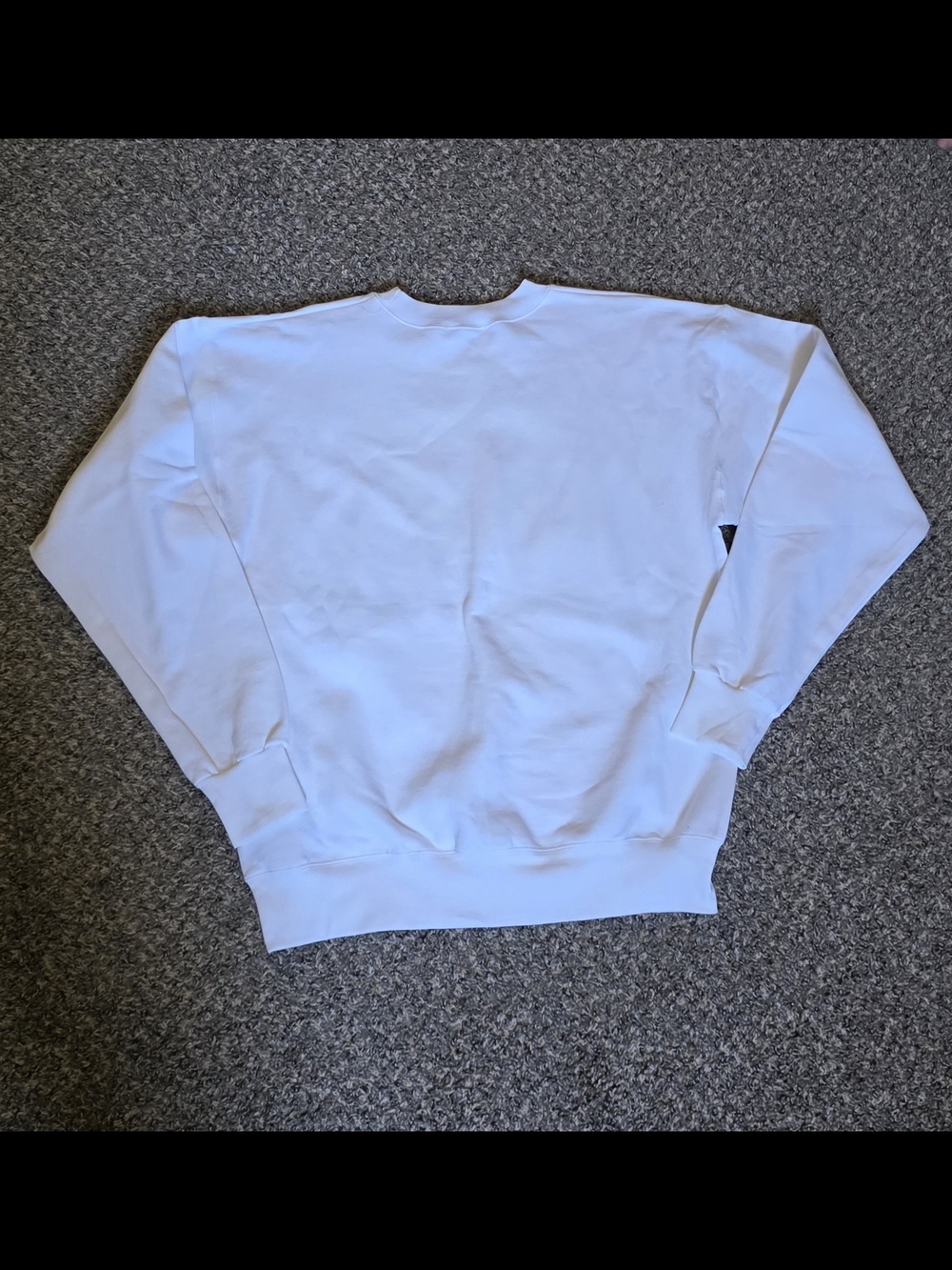The Bar White Crewneck Sweatshirt with Green Logo - Picture 4 of 5